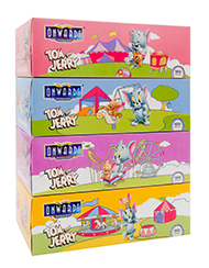 Onwards - Tom & Jerry Box Tissues 4 Boxes x 90 Sheets